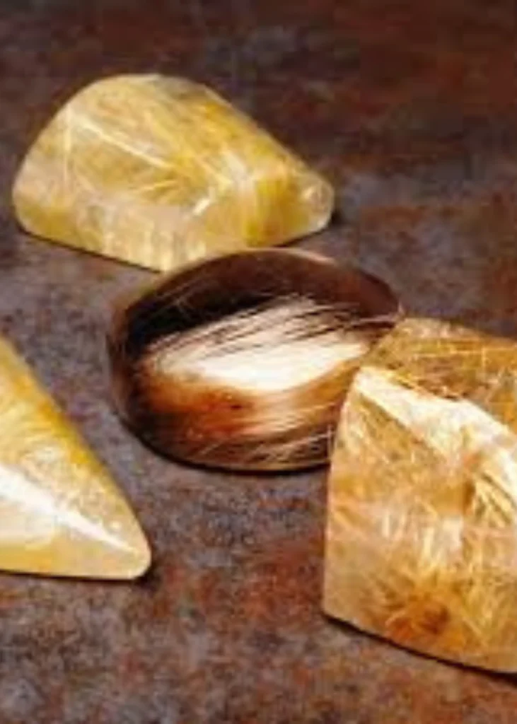 Rutilated Quartz with golden threads symbolizing energy and transformation 4